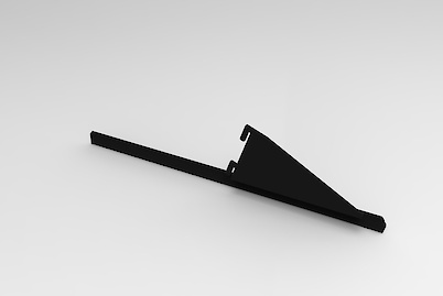 Комплект кронштейнів для кріплення похилої полиці довжиною 410-510мм під взуття, чорний