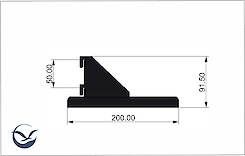 Комплект кронштейнів для кріплення полиці глибиною 310мм, чорний
