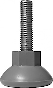Ніжка меблева з регулюванням М10 D30мм, сіра