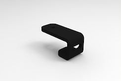 Кріплення труби до стіни, чорний