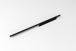 Меблева ручка-профіль торцева для комода в гардеробну систему в модуль 900мм, чорний