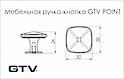 Мебельная ручка-кнопка GTV POINT золото матовое (GZ-POINT-1-18)