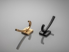 Крючок GTV CAPITAL двойной, золото матовое