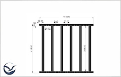 Брючница для модуля 600 мм, чорна