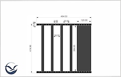 Брючниця для модуля 600 мм з лотком для аксесуарів, чорна