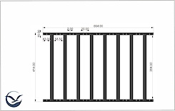 Брючница для модуля 800 мм, чорна