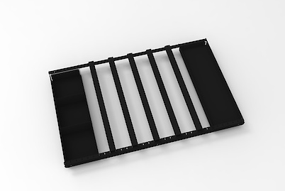 Брючниця для модуля 800 мм з 2 лотками для аксесуарів, чорна