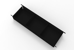 Брючниця для модуля 800 мм з 2 лотками для аксесуарів, чорна