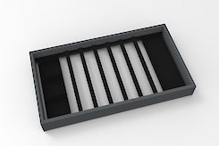 Брючница для модуля 900 мм с 2 лотками для аксессуаров, черная