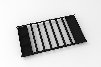 Брючниця для модуля 900 мм з 2 лотками для аксесуарів, чорна