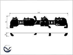 Настінна вішалка декоративна ВМ-2 