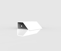 Меблева ручка Кельн 64мм накладна торцева, біла