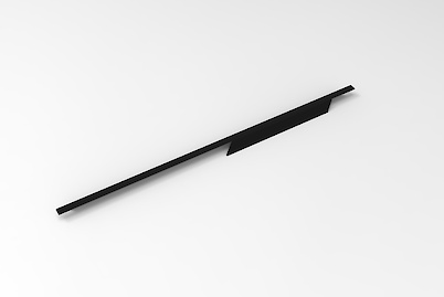 Меблева ручка-профіль торцева для комода в гардеробну систему в модуль 900мм, чорний