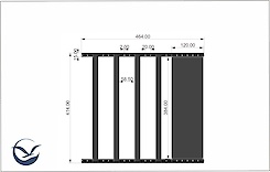 Брючница для модуля 600 мм со съемными держателями и  лотком для аксессуаров, белая