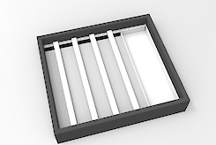 Брючница для модуля 600 мм с лотком для аксессуаров, белая