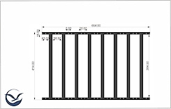 Брючниця для модуля 800 мм зі знімними тримачами, біла
