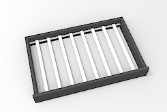 Брючниця для модуля 800 мм, біла