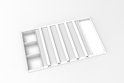 Брючниця для модуля 900 мм з 2 лотками для аксесуарів, біла