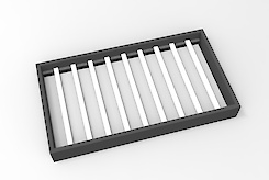 Брючниця для модуля 900 мм зі знімними тримачами, біла