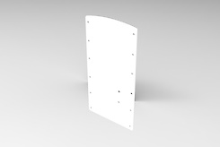 Комплект для кріплення пантографа GTV до вертикальної опори гардеробної системи, білий