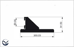 Комплект кронштейнів для кріплення полиці глибиною 310мм, білий