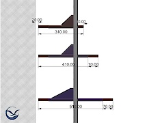 Комплект кронштейнов для крепления полки глубиной 310мм, белый
