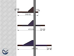 Комплект кронштейнів для кріплення полиці глибиною 410мм, білий