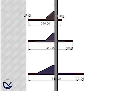 Комплект кронштейнів для кріплення полиці глибиною 510мм, білий