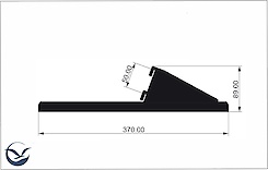 Комплект кронштейнів для кріплення похилої полиці довжиною 410-510 мм, білий