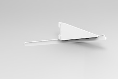 Комплект кронштейнів для кріплення похилої полиці довжиною 410-510мм під взуття, білий