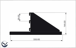 Комплект кронштейнів для кріплення тумби з шухлядами та полицями глибиною 410мм, білий
