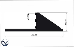 Комплект кронштейнів для кріплення тумби з шухлядами та полицями глибиною 510мм, білий