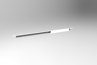 Меблева ручка-профіль торцева для шухляд в гардеробну систему в модуль 800мм, біла