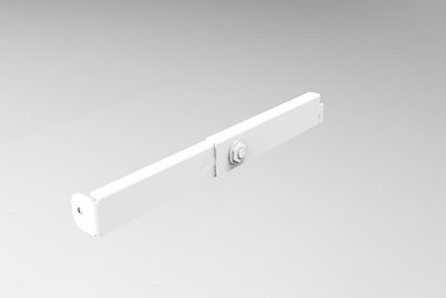 Додатковий регульований елемент кріплення гардеробної системи до стіни лівий, білий