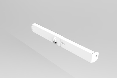 Додатковий регульований елемент кріплення гардеробної системи до стіни правий, білий