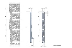 Планка підвіса Italiana Ferramenta Liku для конструкцій без задньої стінки
