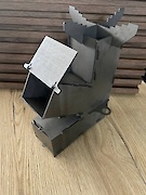 Турбопіч буржуйка на дровах нефарбована