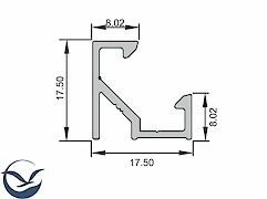 Алюмінієвий профіль під LED стрічку кутовий L=5950 мм алюміній