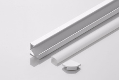 Алюминиевый профиль угловой для светодиодной ленты LED белый