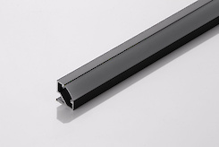 Алюмінієвий профіль кутовий для світлодіодної стрічки LED чорний