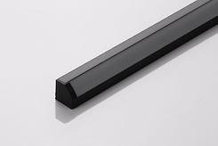 Алюмінієвий профіль кутовий для світлодіодної стрічки LED чорний