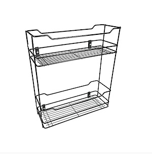 Карго дворівневе бокового кріплення без напрямних для модуля 150мм, антрацит