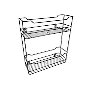 Карго дворівневе бокового кріплення без напрямних для модуля 200мм, антрацит