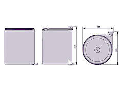 Відро для сміття INOXA для фасадів 10 L, графіт