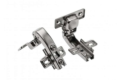 Петля GTV штольная 90° под фальшпанель без доводчика с монтажной планкой, никель