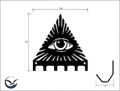 Настінна вішалка декоративна ВМ-7 