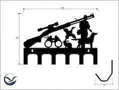 Настінна вішалка декоративна ВМ-16 