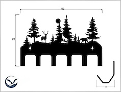 Настінна вішалка декоративна ВМ-38 