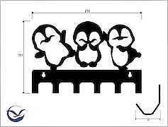 Настінна вішалка декоративна ВМ-40 