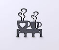 Настенная вешалка декоративная ВМ-42 "Coffee Time 2" на 4 крючка, графит